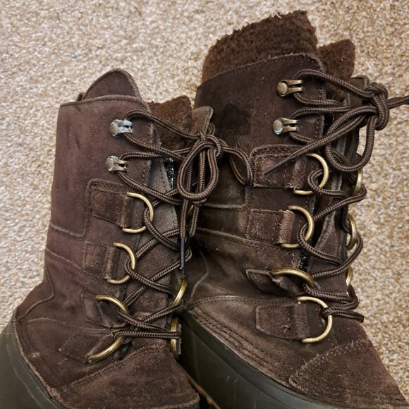 Lands' End Men's brown tall winter duck boots US 8 - Picture 9 of 12